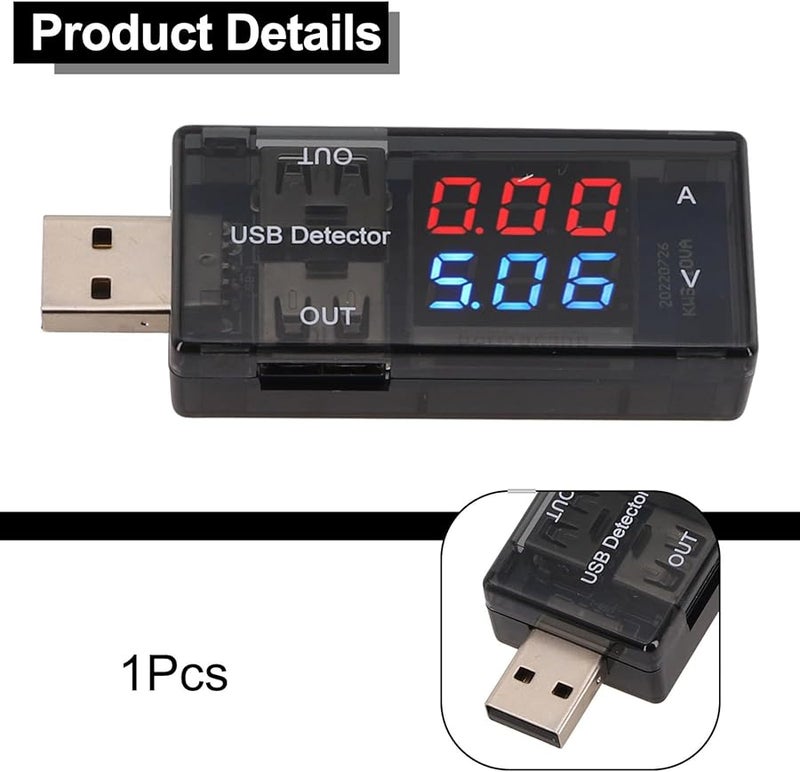 USB Tester Dual Display Digital Power Meter Battery Capacity Voltage Current Monitor - Image 5